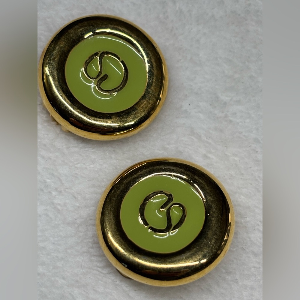 St. John Gold Textured Earrings